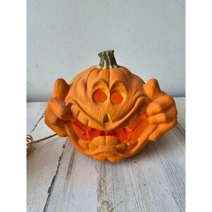 Gemmy light up pumpkin jack-o'-lantern Halloween fall decor‎